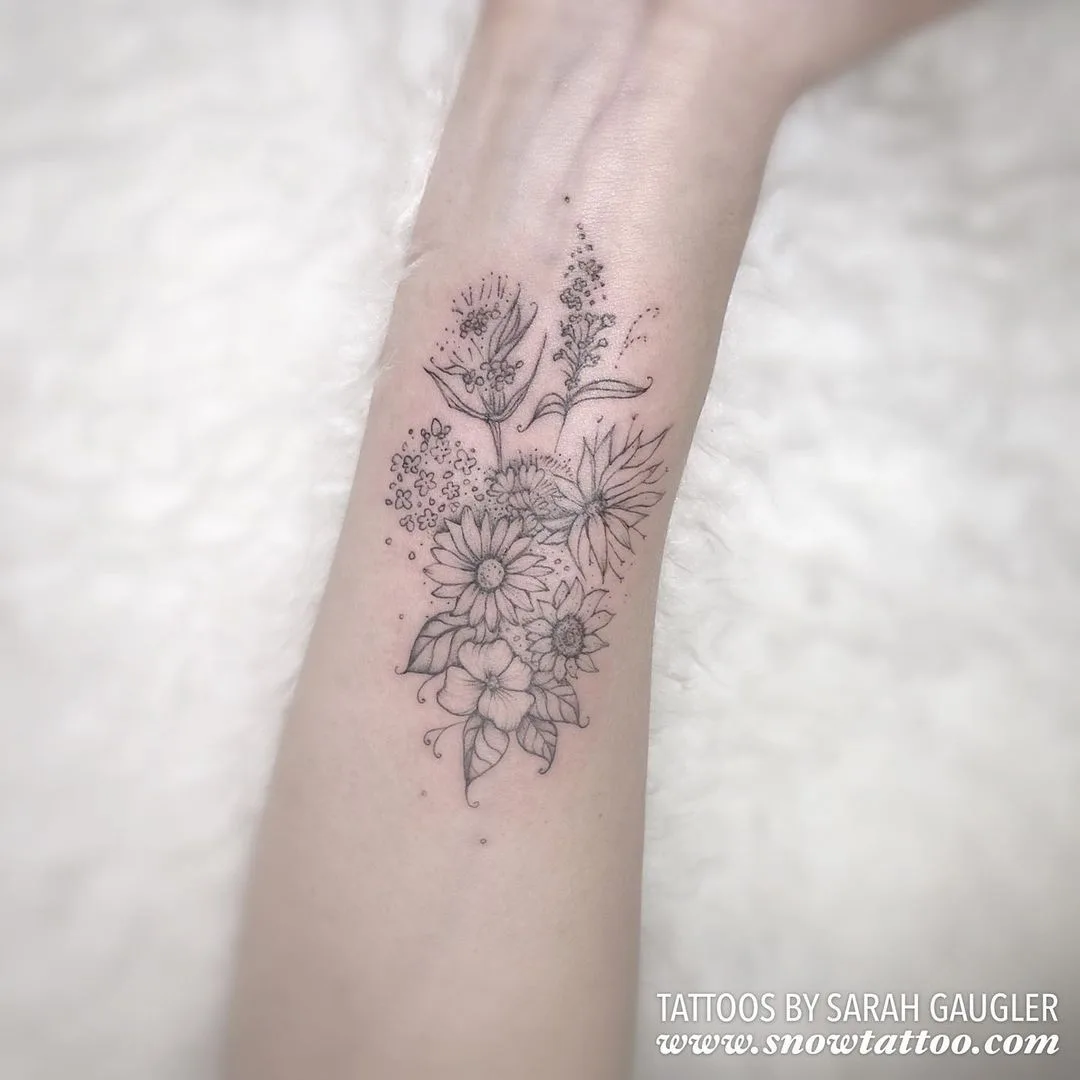 hình xăm Sarah gaugler