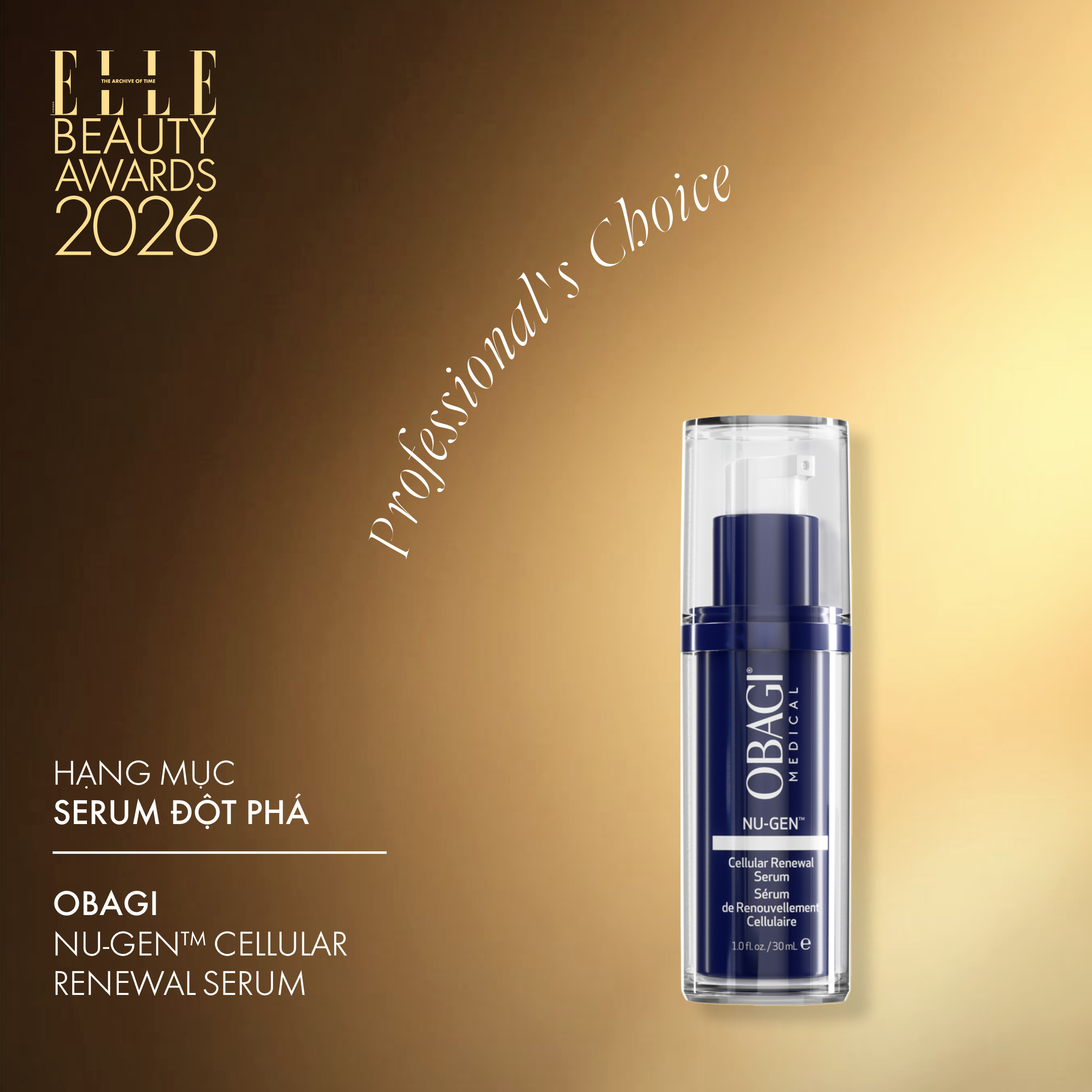 Serum đột phá: Obagi NU-GEN™ Cellular Renewal Serum