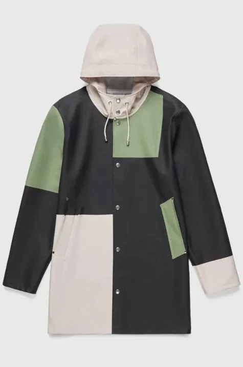 áo mưa đẹp-áo mưa Stutterheim Stockholm Patch Raincoat in Light Sand