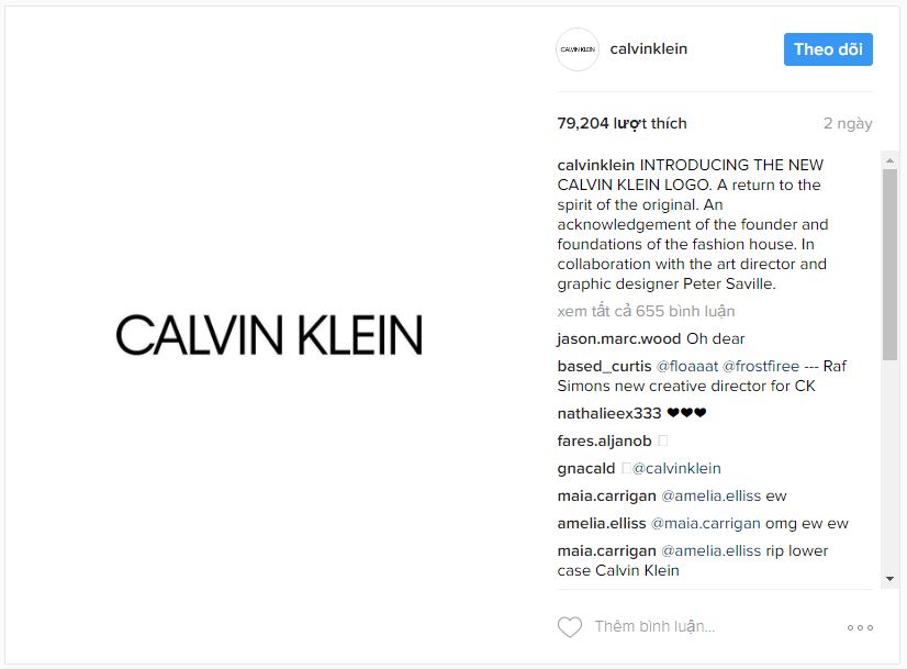 Calvin klein đổi logo - elle man