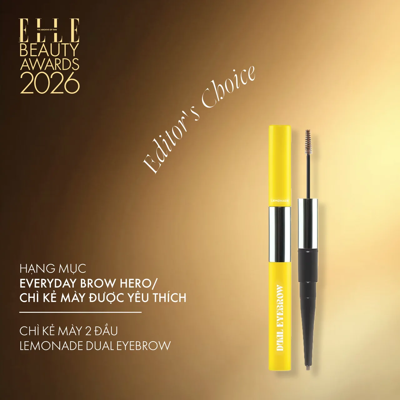 Everyday Brow Hero - Chì Kẻ Mày Được Yêu Thích: Lemonade Dual Eyebrow