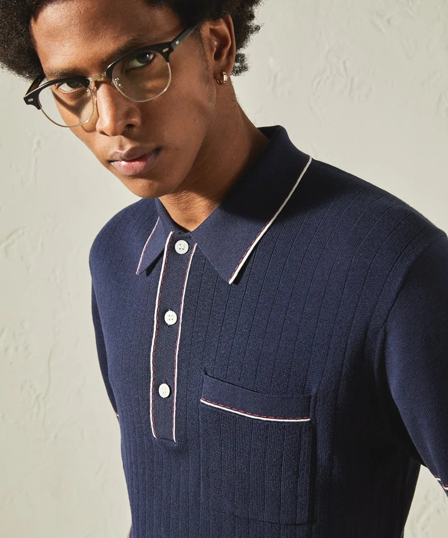 Todd Snyder Italian Cotton Silk Tipped Ribbed