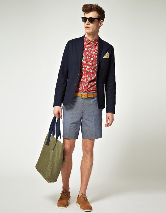 quần short nam - tailored short + áo thun,sơ mi 1 - elle man