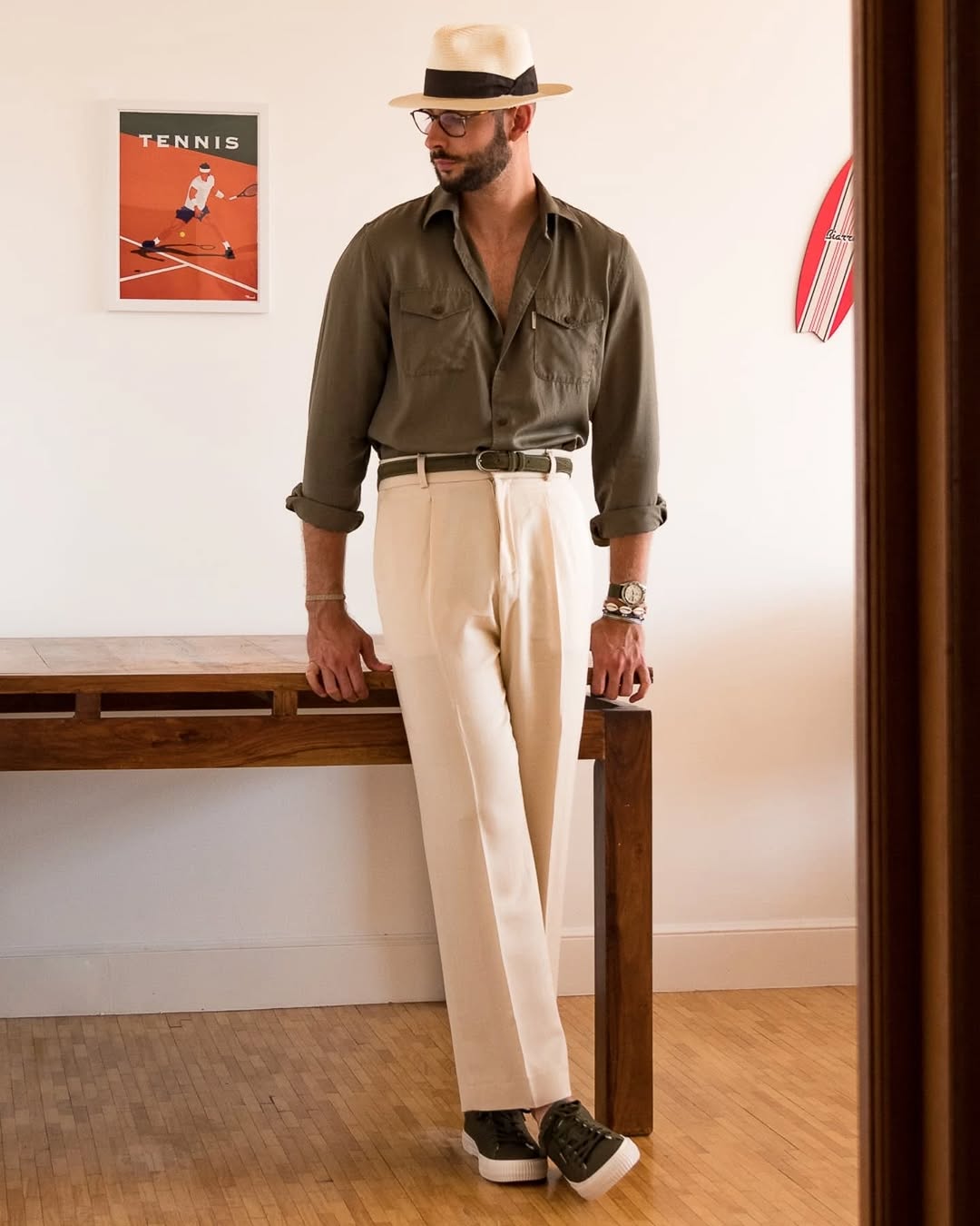mũ vành mùa hè cho chàng trai phong cách smart-casual
