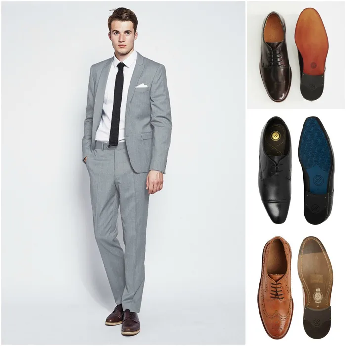 suit nam mau xam - mid grey suit & shoes - elle man