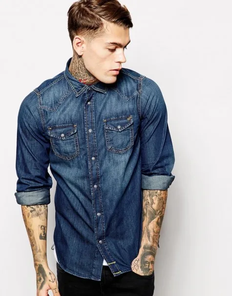 cách mặc áo sơ mi đẹp denim cho chủ nhật cách mặc áo sơ mi đẹp denim cho chủ nhật