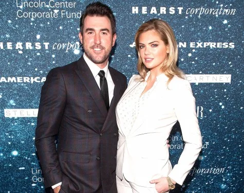 Justin Verlander và Kate Upton cùng tham dự Women's Leadership Award 2014 vinh danh Stella McCartney tại Alice Tully Hall, Lincoln Center, New York.