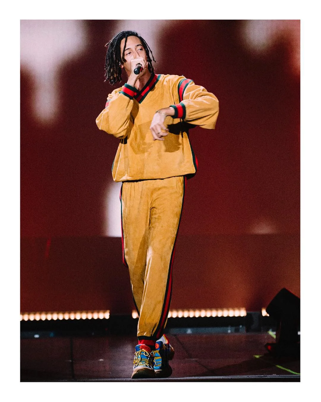 Thêm một "Gucci Gang" chính hiệu xuất hiện trong top thời trang sao nam ấn tượng của ELLE Man. Ảnh: Instgram @Gucci
