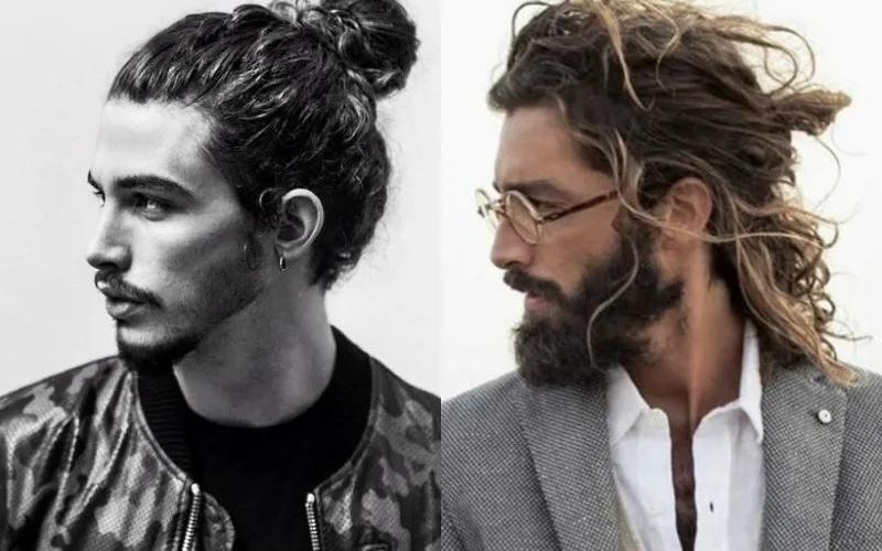 10 kieu toc nam xoan - Curly Man Bun 2 - elle man