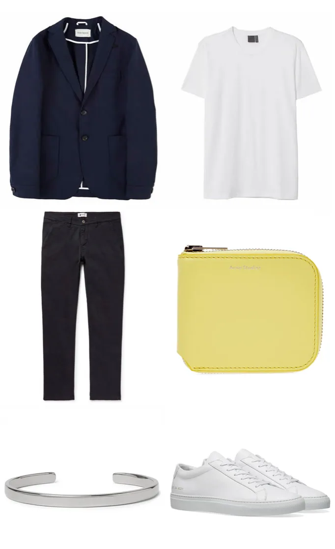 Áo khoác blazer nam navy 1 ELLE Man 4