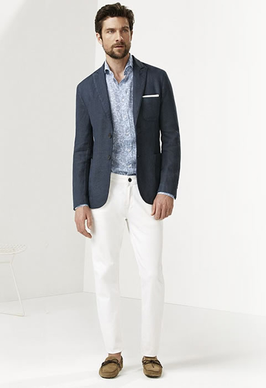 quần jeans nam trắng - slim down - elleman