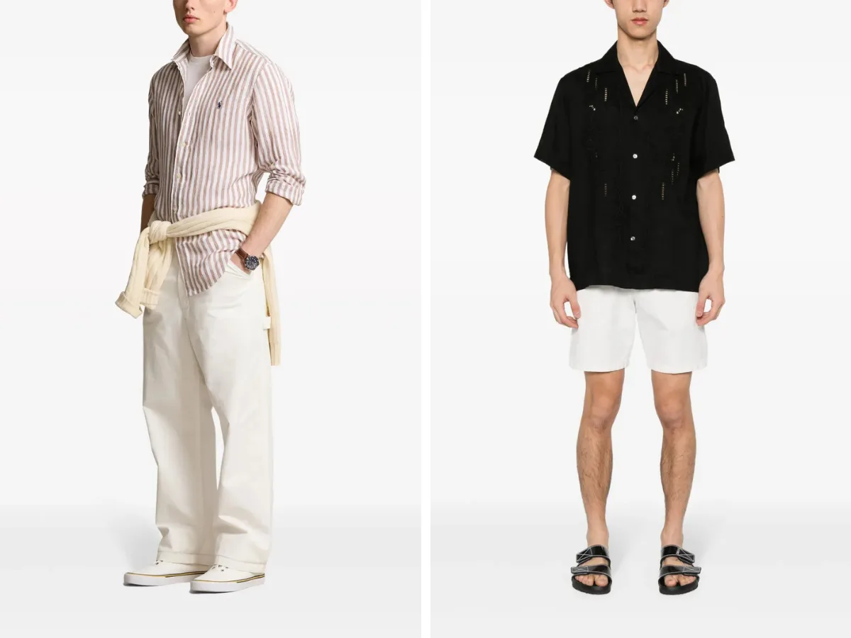áo sơ mi linen, thời trang nam