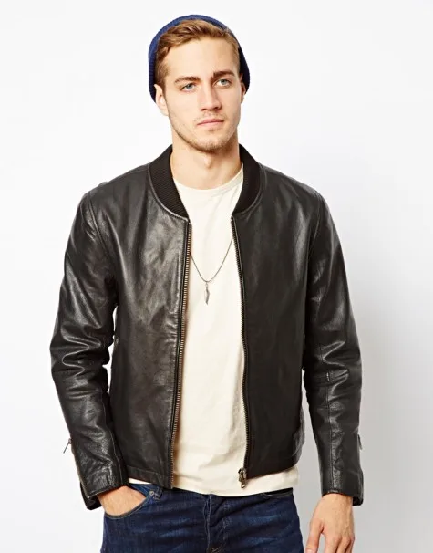 Bomber jacket da mạnh mẽ sẽ giúp bạn trở nên mạnh mẽ, phong trần hơn Bomber jacket da mạnh mẽ sẽ giúp bạn trở nên mạnh mẽ, phong trần hơn