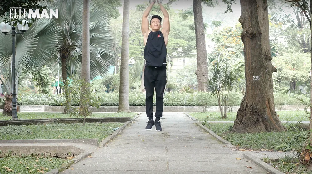 bai tap the duc sau Tet - burpees - elle man 3