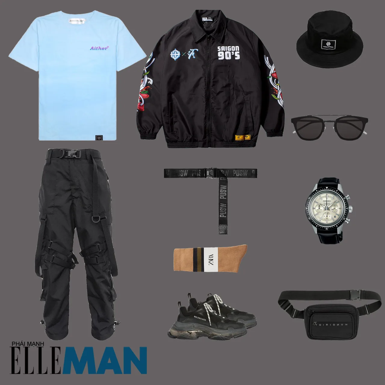 outfit 3 - phối đồ với quần túi hộp