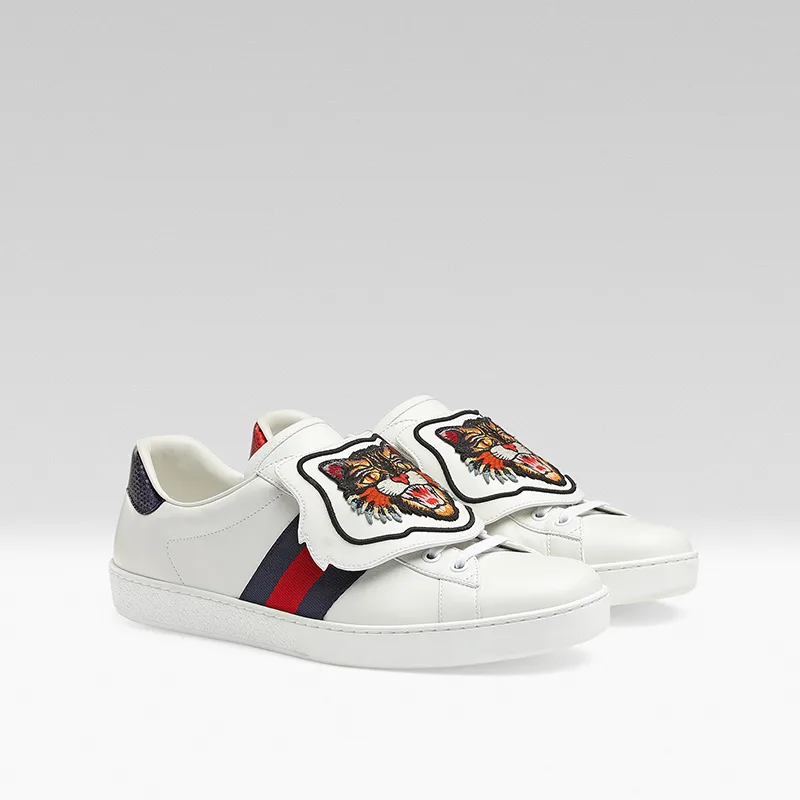 gucci giay the thao ace patch sneaker - elle man 11