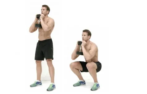 bai tap squat - goblet squat elle man
