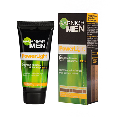 10 loại kem trắng da cho nam tốt nhất - Garnier Men Powerlight - elle man