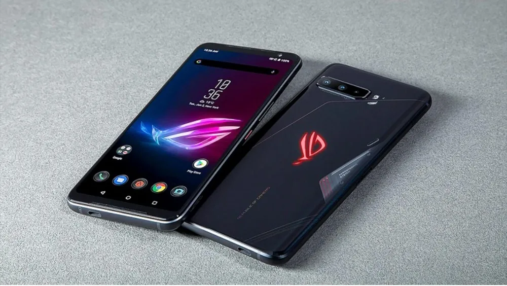 điện thoại Gaming Asus màu đen đỏ
