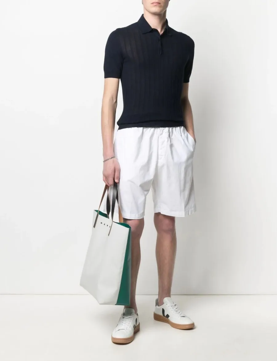 ribbed short-sleeve