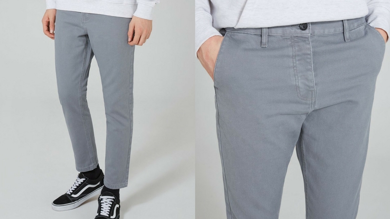 quần dài nam - quần twill chinos Topman 1.1 - elle man