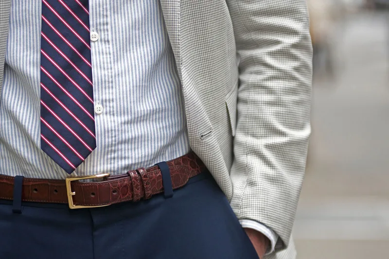 suit nam - proper length of tie - elle man