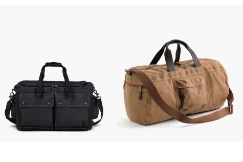 Trái Magnum weekender bag £550 Phải Abingdon duffel bag £155.00