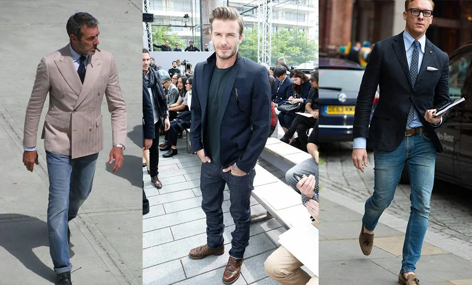 áo blazer nam-các chàng trai mặc áo suit jacket cùng quần jeans