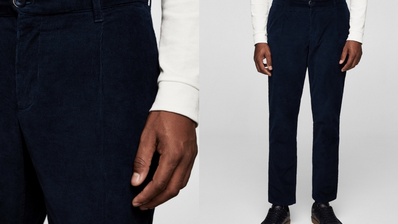 quần dài nam - quần corduroy Mango Man 1.1 - elle man