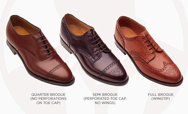 các kiểu giày da nam giới - brogues - elleman
