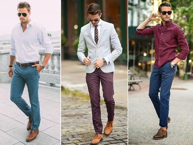 Màu sắc đa dạng khiến quần chinos tạo nên phong cách mới mẻ cho những quý ông muốn thay đổi bản thân. Ảnh: The Manly Condition