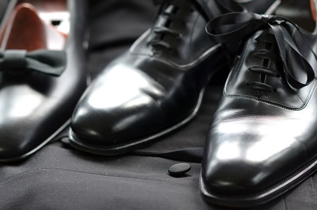 phong cách thời trang black tie- dress shoes - elle man
